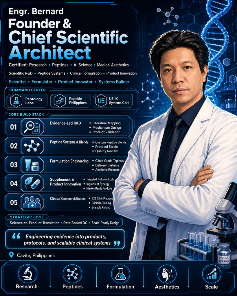 Engr. Bernard — Founder & Chief Scientific Architect, Peptology Labs